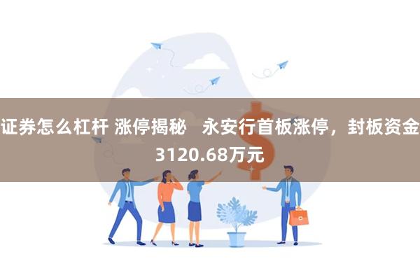 证券怎么杠杆 涨停揭秘   永安行首板涨停，封板资金3120.68万元