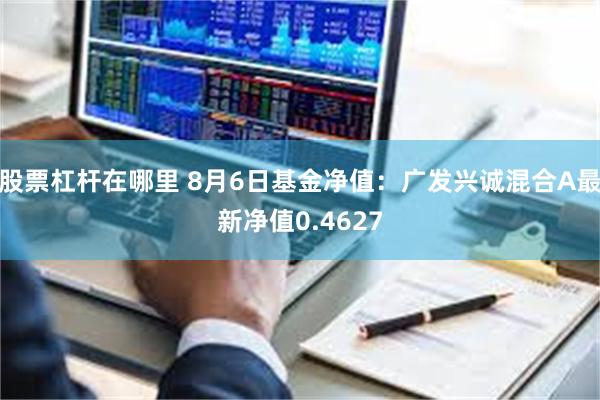 股票杠杆在哪里 8月6日基金净值：广发兴诚混合A最新净值0.4627