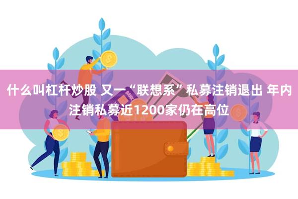 什么叫杠杆炒股 又一“联想系”私募注销退出 年内注销私募近1200家仍在高位