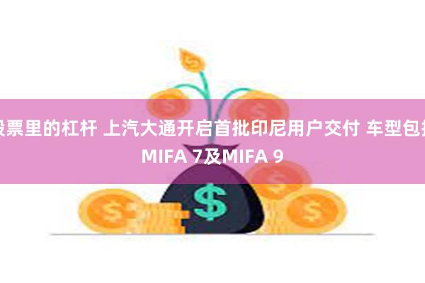 股票里的杠杆 上汽大通开启首批印尼用户交付 车型包括MIFA 7及MIFA 9